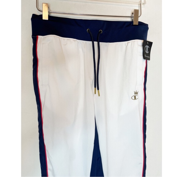 Champion Women's Slim White with Navy Red Stripe Pants - Picture 3 of 7